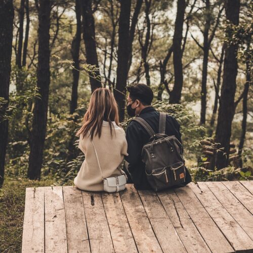 couple, romantic, nature