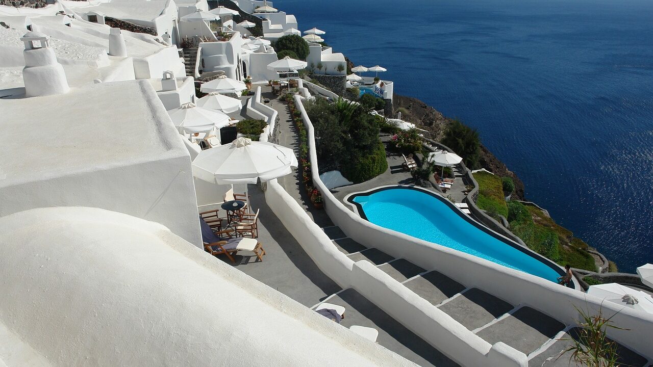 santorini, greece, greek