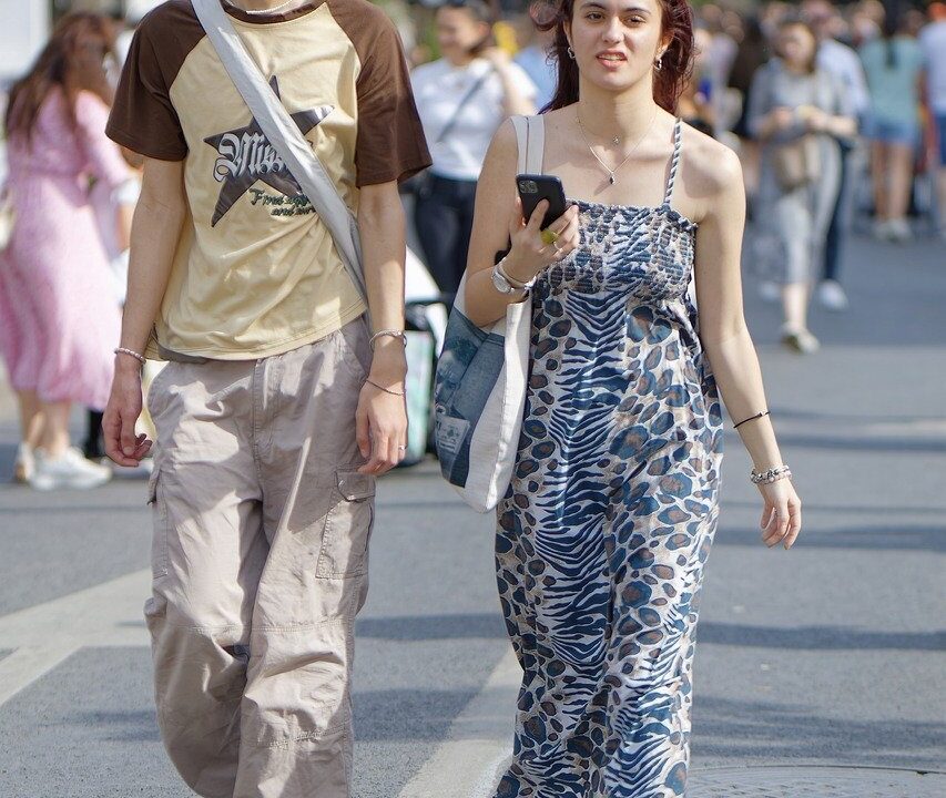 couple, people, promenade