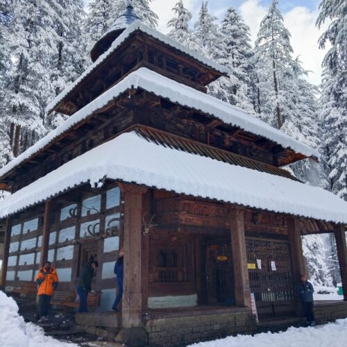 Hidimba Devi Temple in Snow