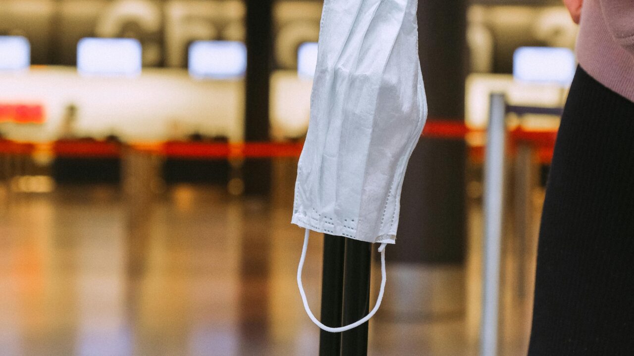 Face Mask on Luggage