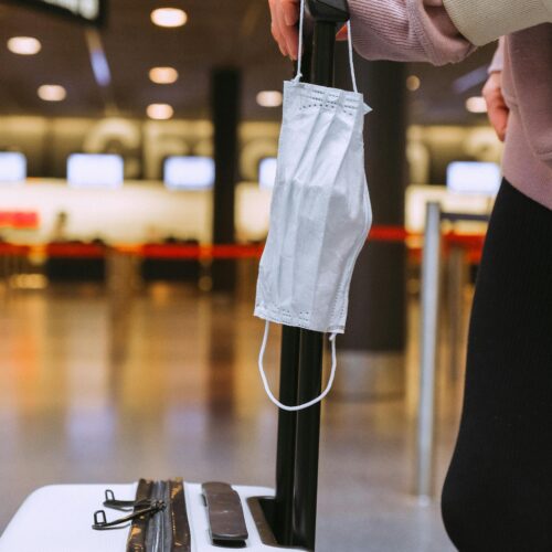 Face Mask on Luggage